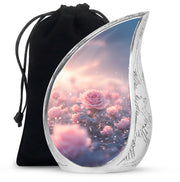 Pink Rose Cremation Urn - Beautiful Memorial Urn For Mother