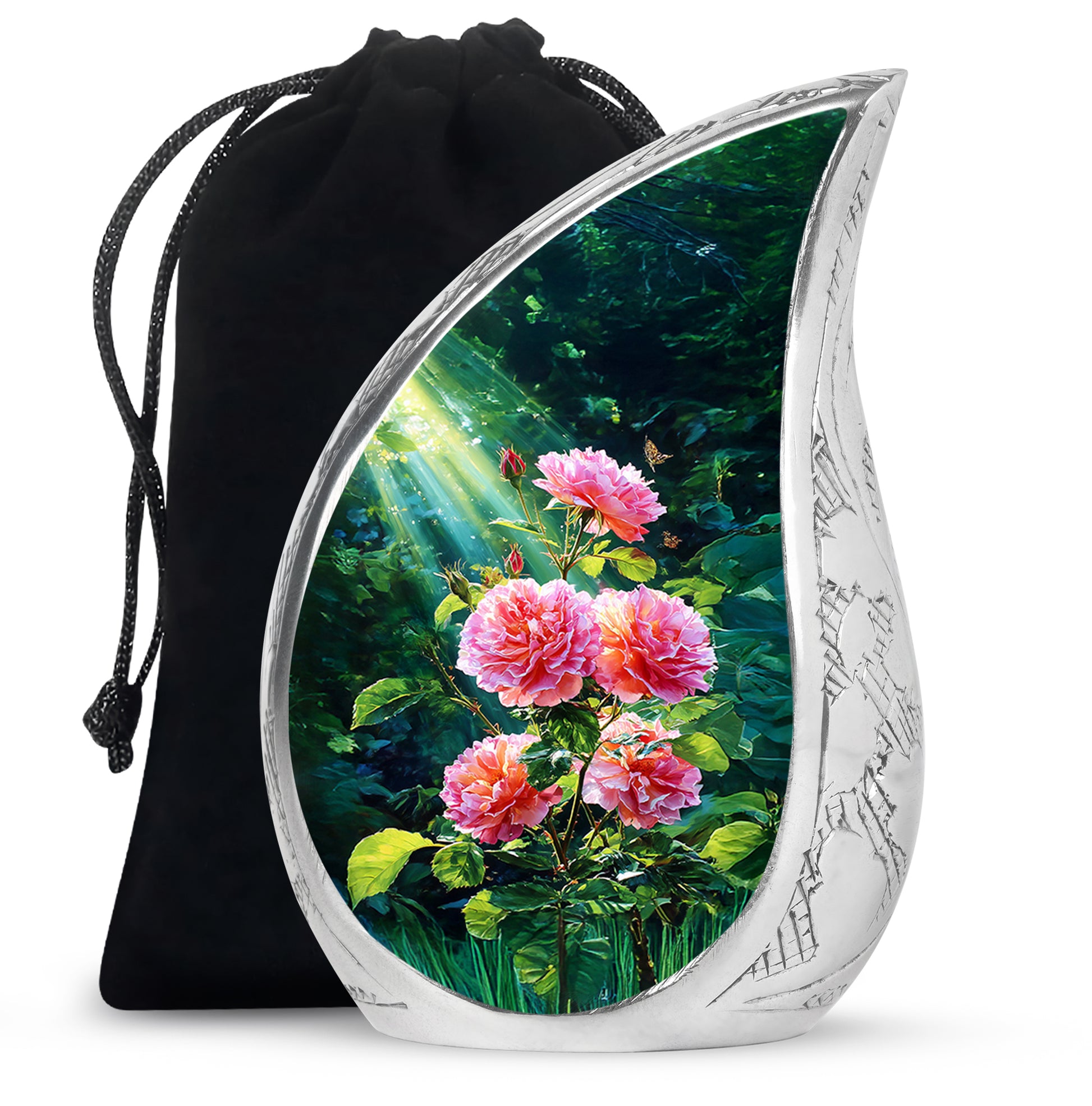 Pink Memorial Urn For Ashes - Green Funeral Urn For Loved Ones