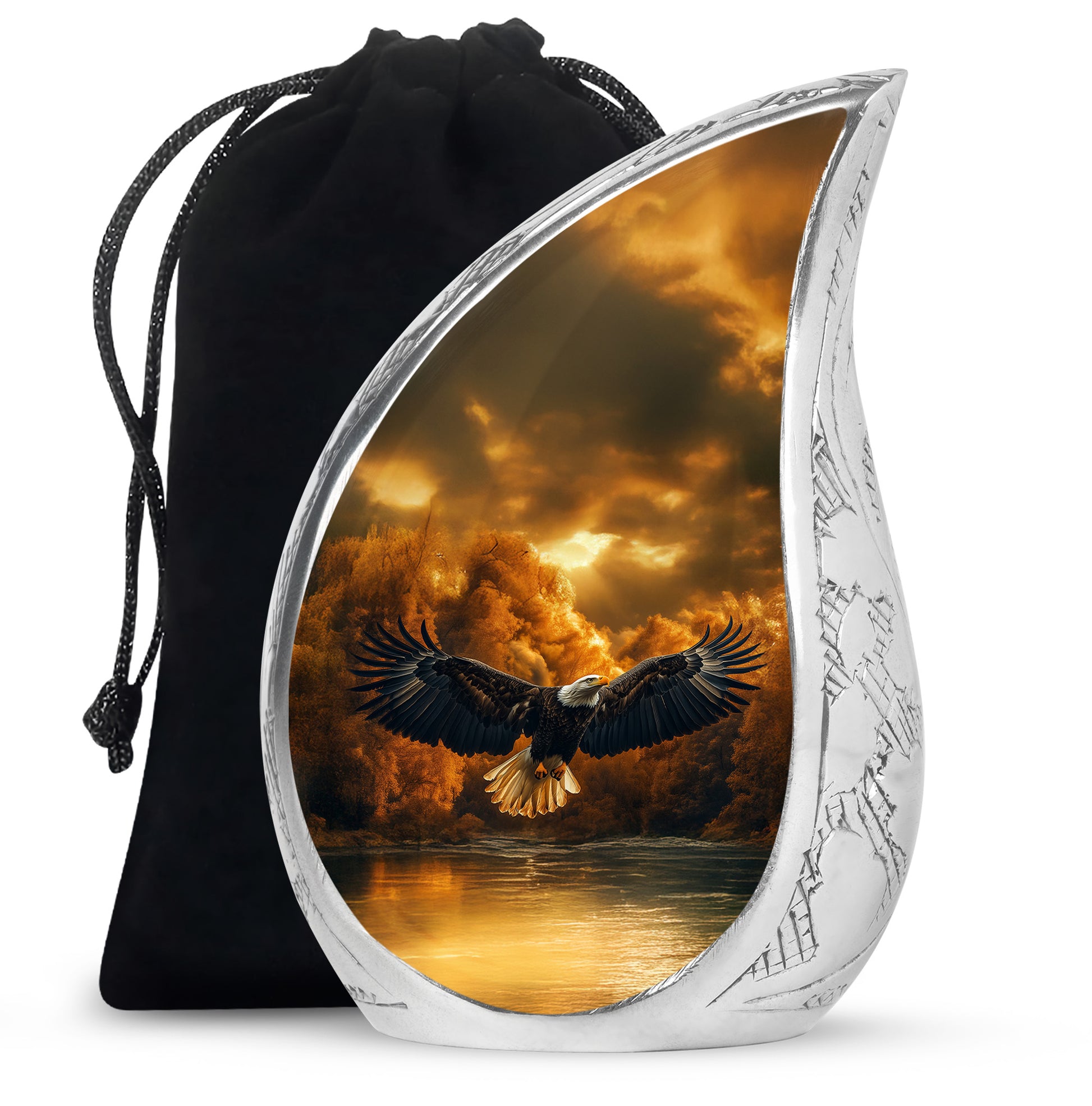 Fierce Eagle Memorial Urn for Ashes - Cremation Urn For Men