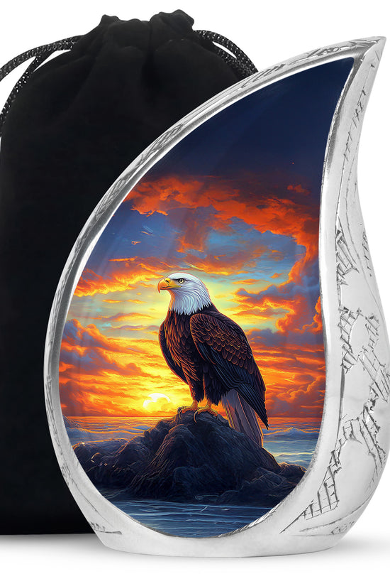 Bald Eagle Cremation Urn For Men - Bird Funeral Urn For Ashes