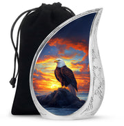 Bald Eagle Cremation Urn For Men - Bird Funeral Urn For Ashes