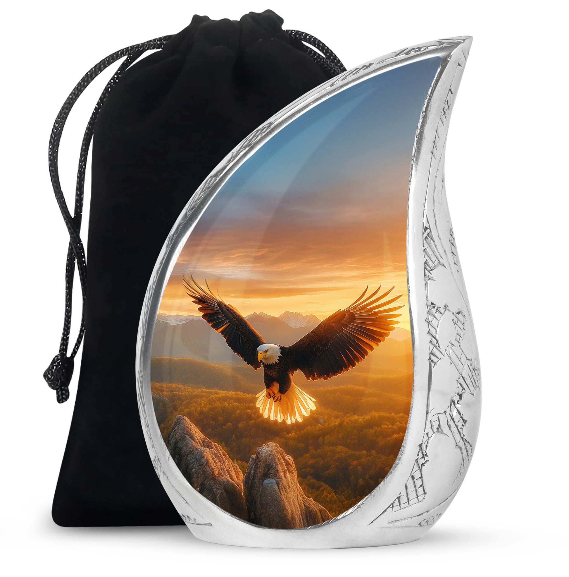 Flying Eagle Memorial Ashes Urn for Cremation - Urn For Ground Burial