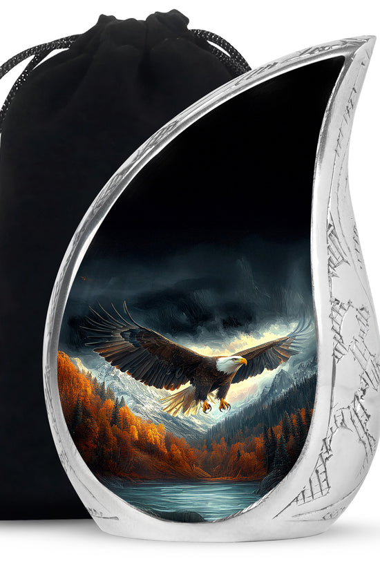 Bald Eagle Funeral Urn For Men & Women - Bird Cremation Urn