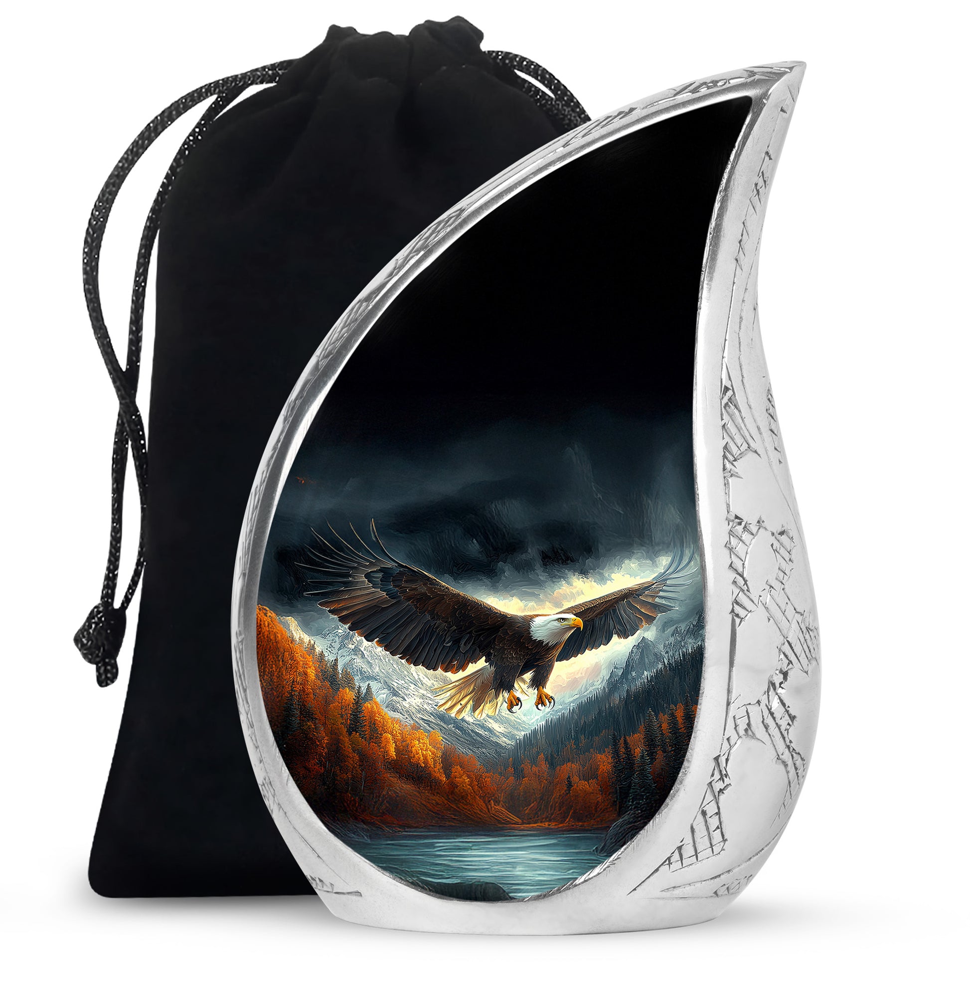 Bald Eagle Funeral Urn For Men & Women - Bird Cremation Urn