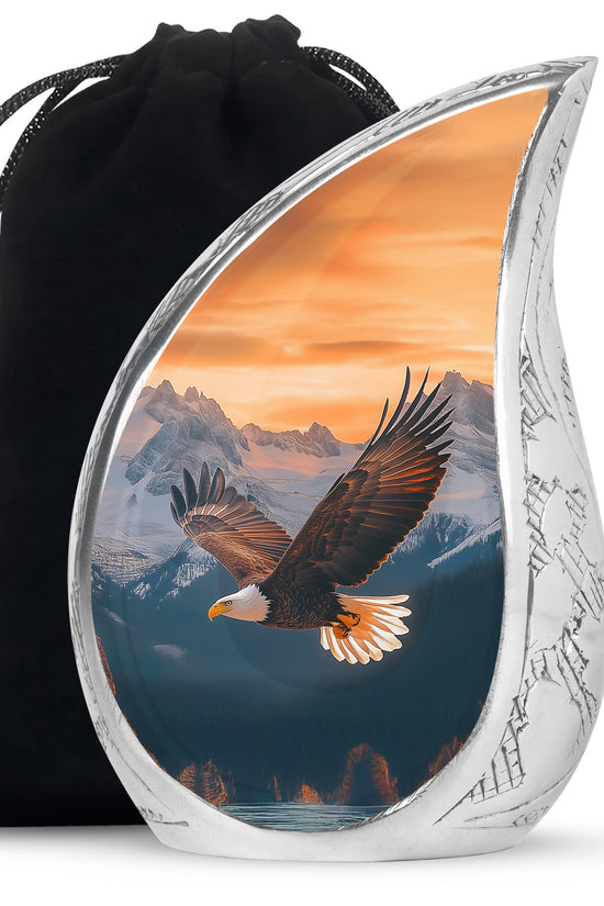 Flying Eagle Cremation Urn - Mountain Memorial Urn For Male & Female