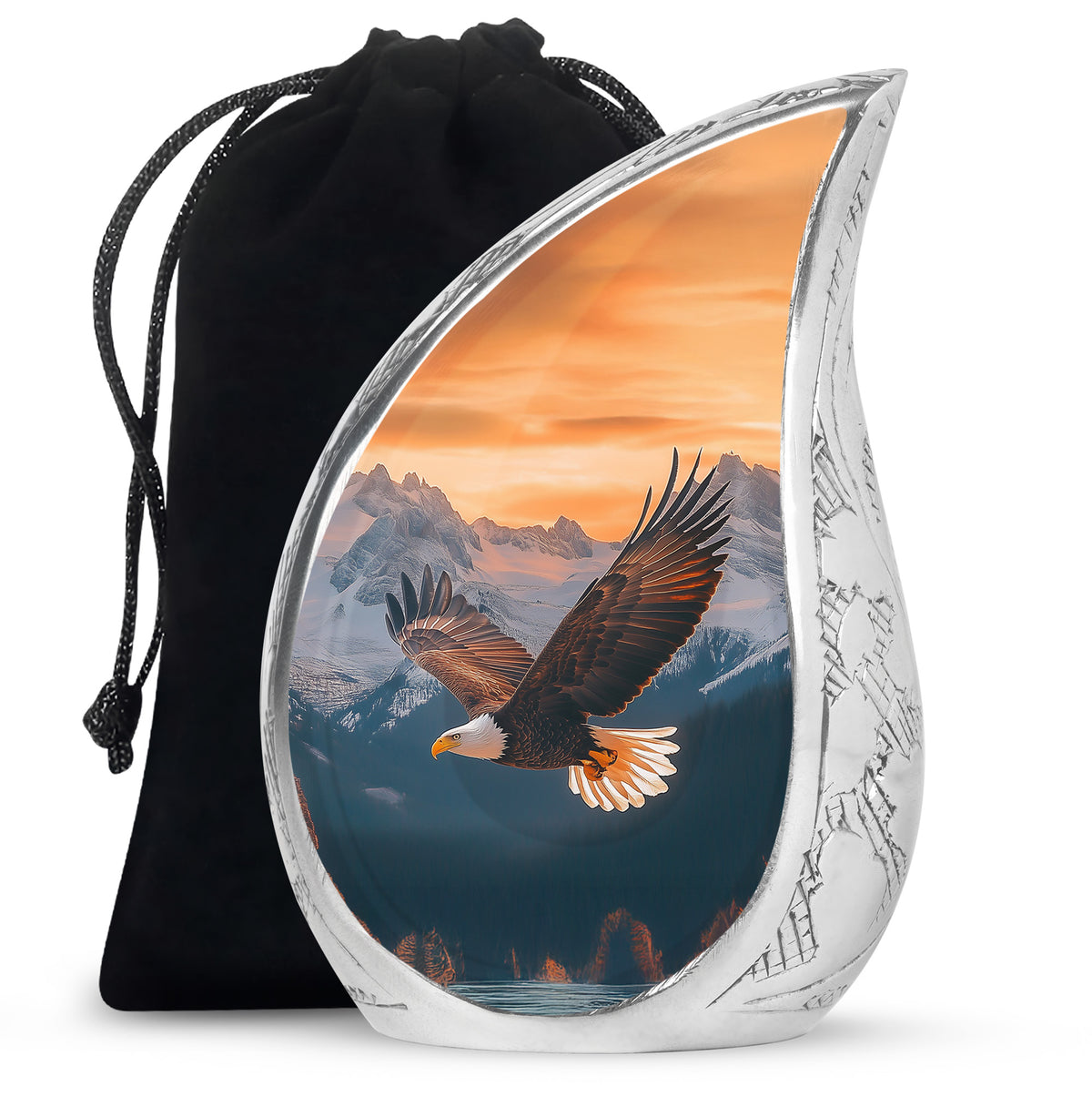 Flying Eagle Cremation Urn - Mountain Memorial Urn For Male & Female