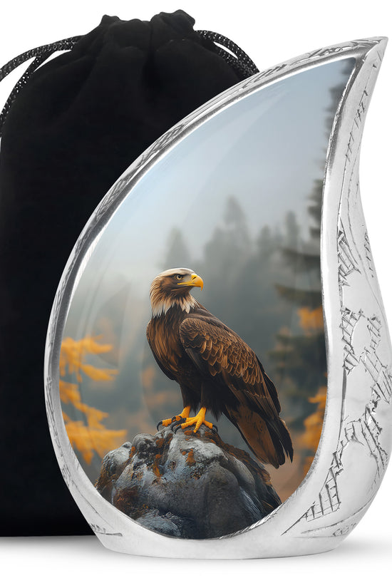 Forest Eagle Memorial Urn - Peaceful Funeral Urn For Adult Ashes
