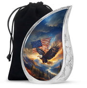 Military Memorial Urn - Bald Eagle Memorial Urn For Loved Ones