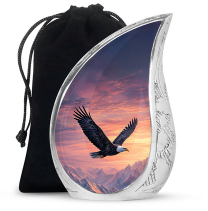 Beautiful Mountain Theme Funeral Urn - Eagle Theme Memorial Urn For Ashes