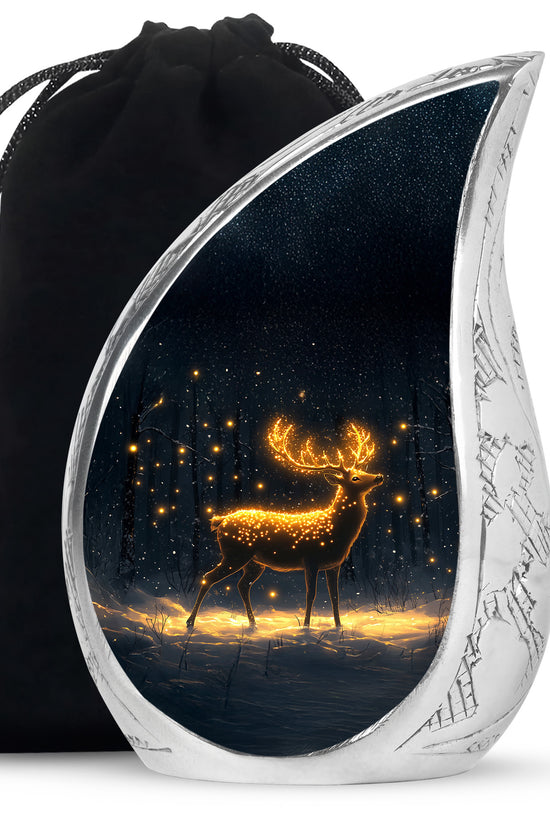 Glowing Deer Cremation Urn - Night Forest Cremation Urn For Dad & Mom