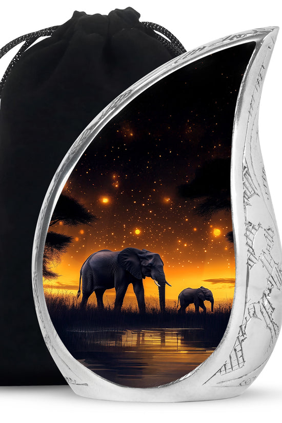 Elephant Family Tribute Urn - Family Bond Cremation Urn For Loved One