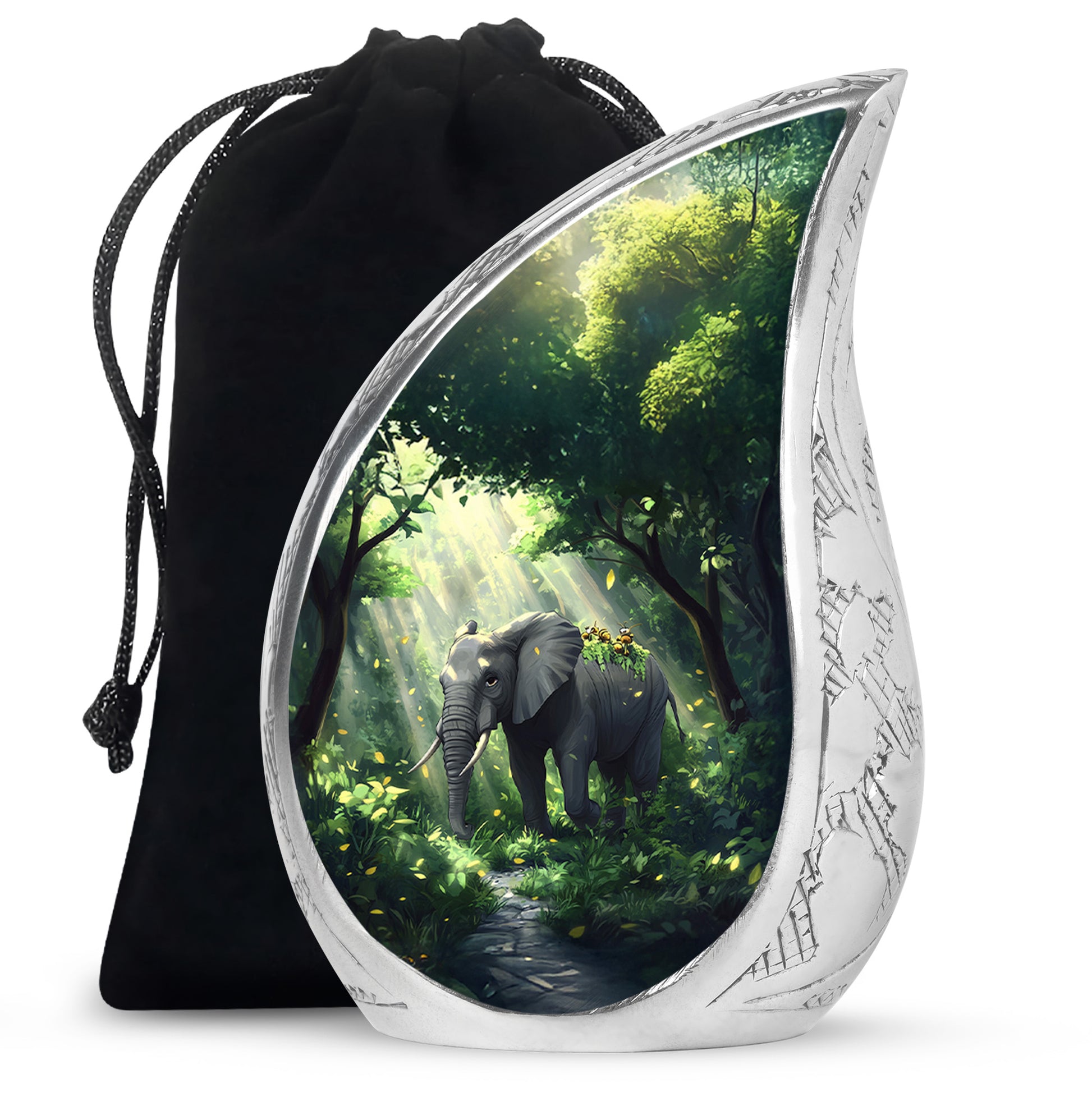 Animated Forest Themed Urn For Ashes - Elephant Urns For Cremation