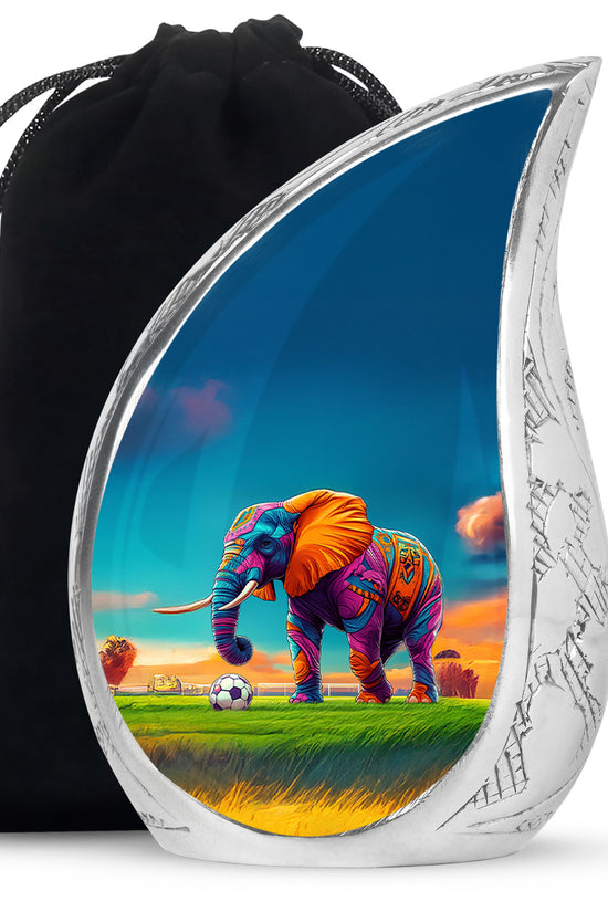 Playful Elephant Artwork Urn - Artistic Elephant Urn For Mom And Dad