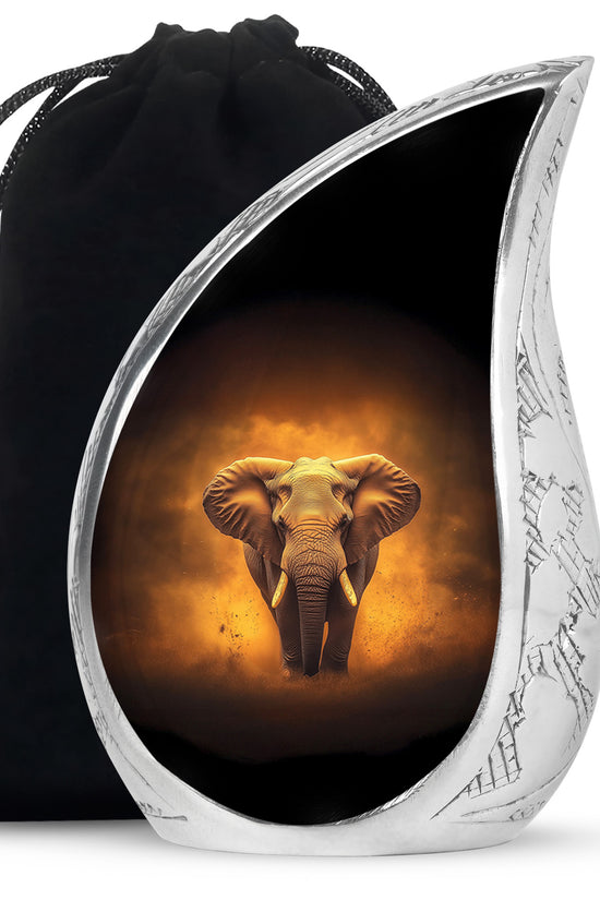 Elephant Tribute Memorial Urn - Stylish Cremation Urn For Human Ashes