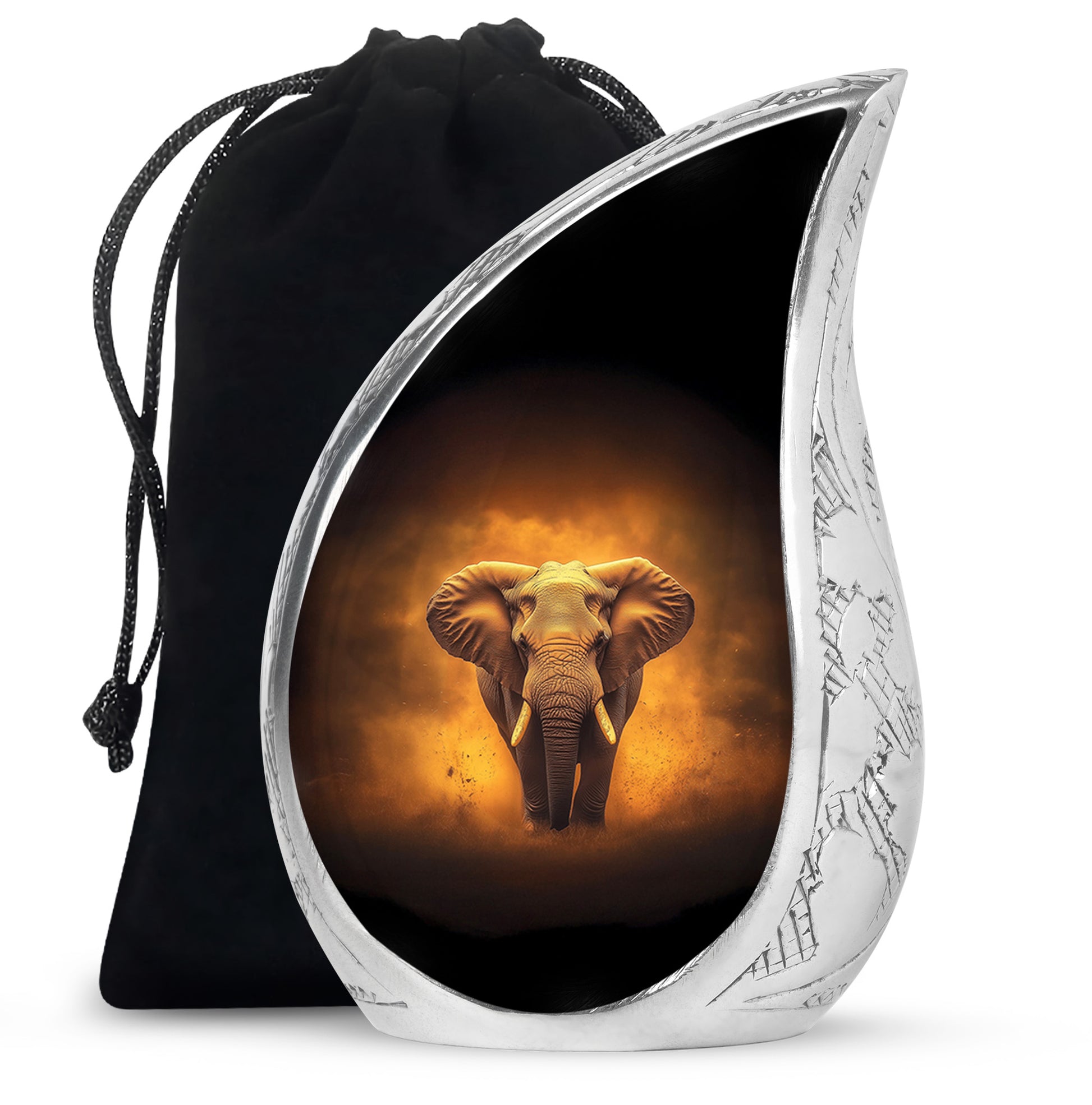 Elephant Tribute Memorial Urn - Stylish Cremation Urn For Human Ashes