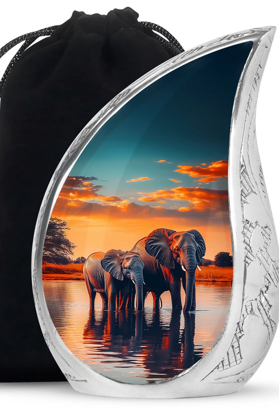 Elephant Mother Bond Memorial Urn - Peaceful Cremation Urn For Mother