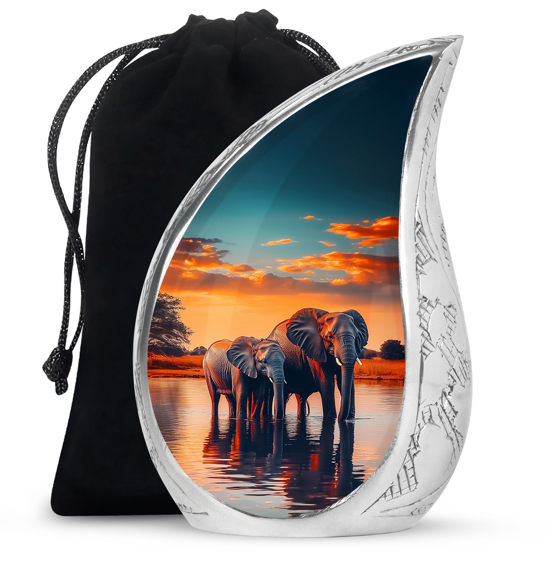 Elephant Mother Bond Memorial Urn - Peaceful Cremation Urn For Mother