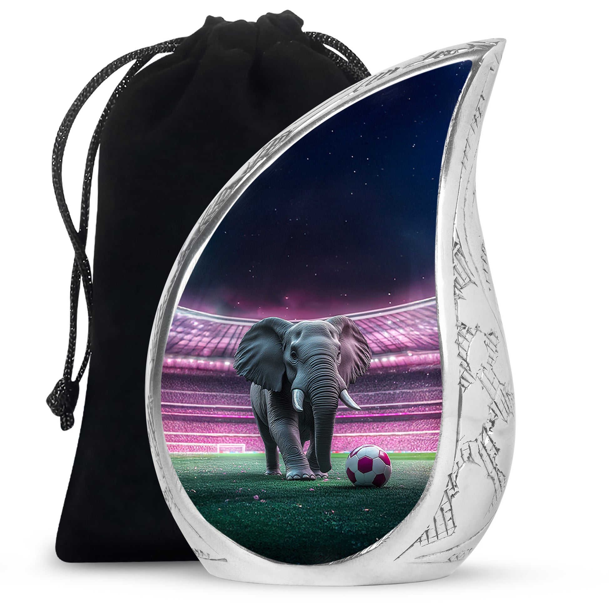 Elephant in Stadium Creamation Urn – Football Memorial Urn For Adult Ashes