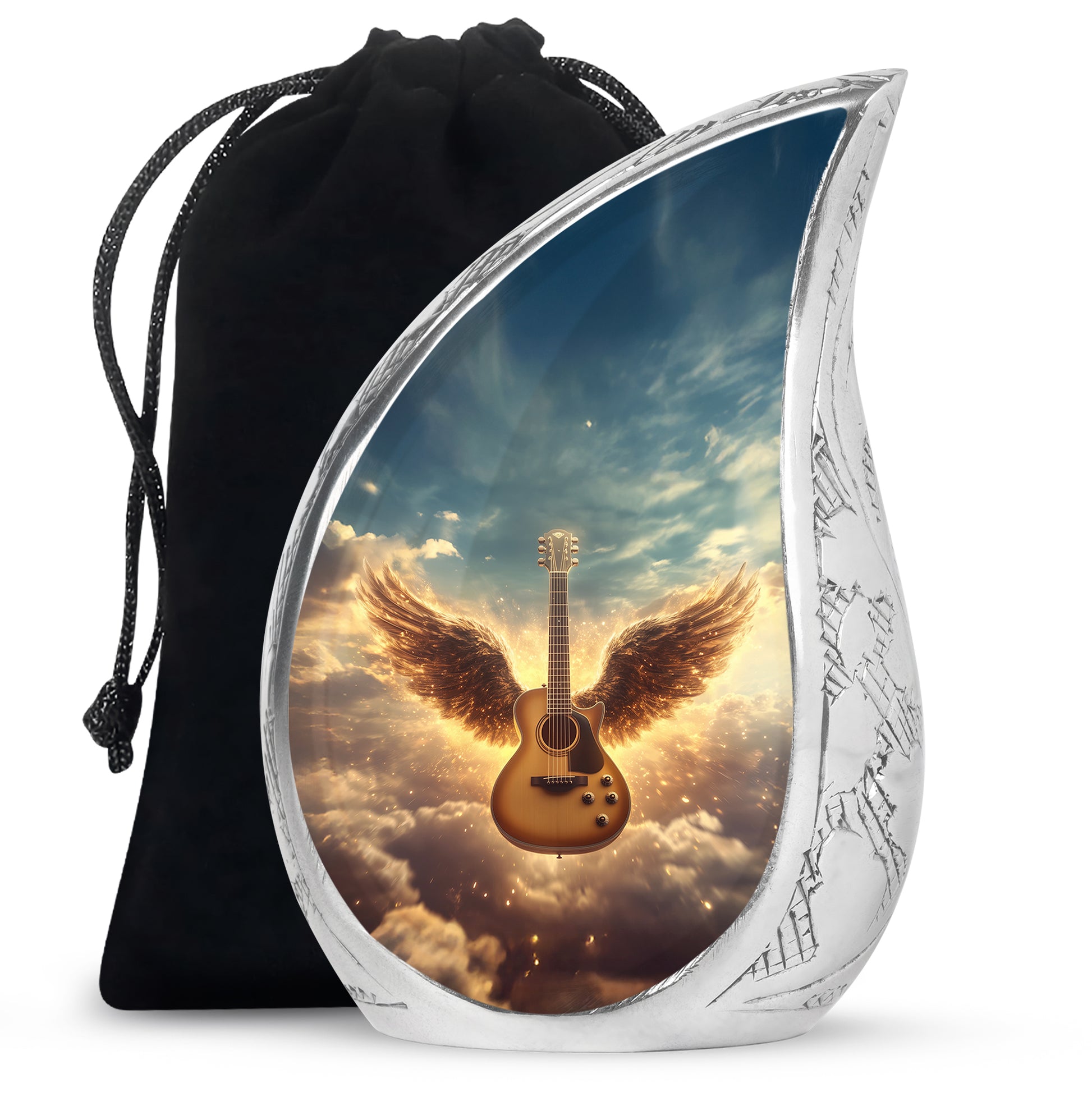 Beautiful Guitar Cremation Urn - A Peaceful Tribute Urn For Music Lovers