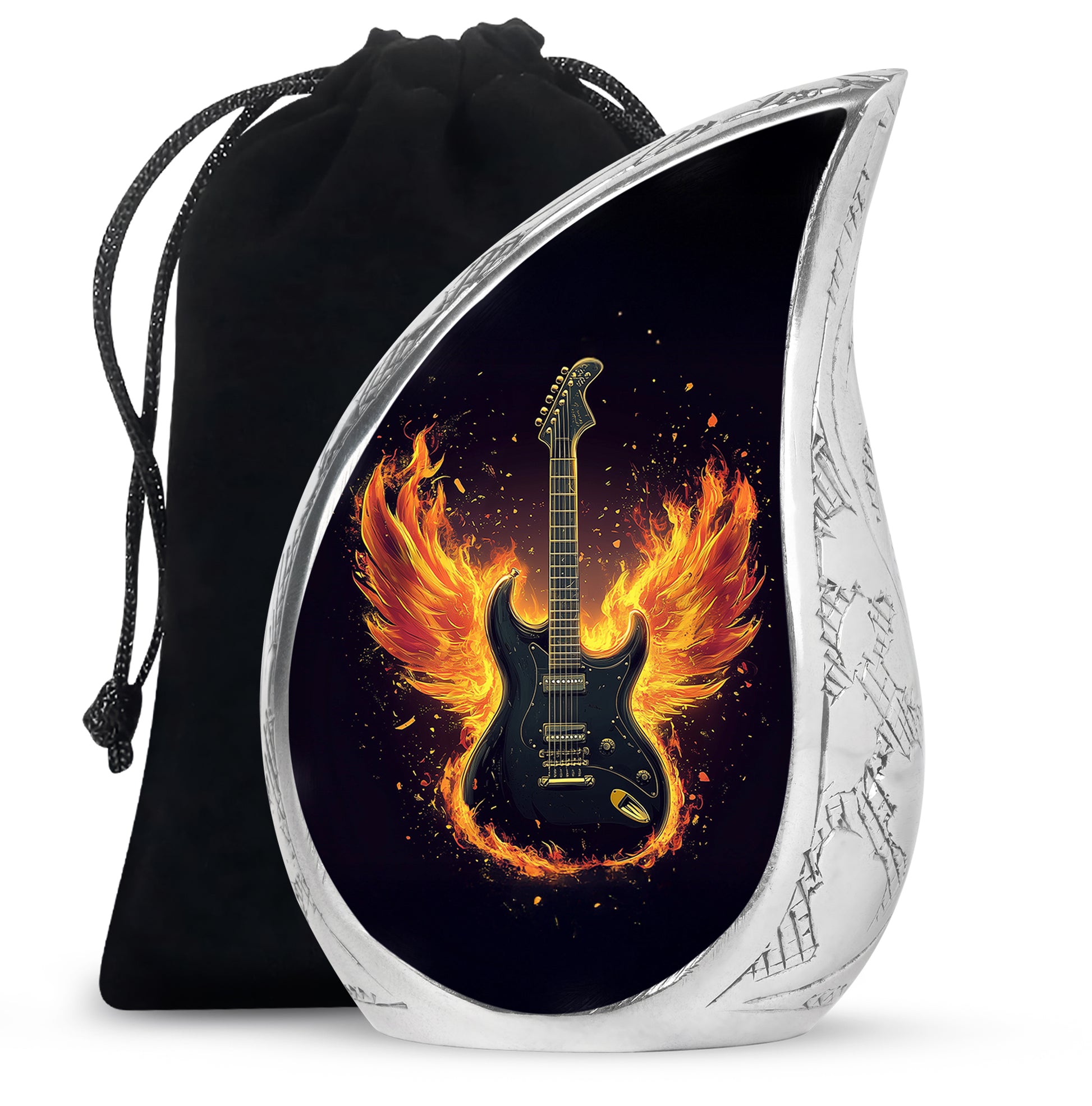 Firewings Guitar Urn - Beautifully Handcrafted Cremation Urn For Ashes
