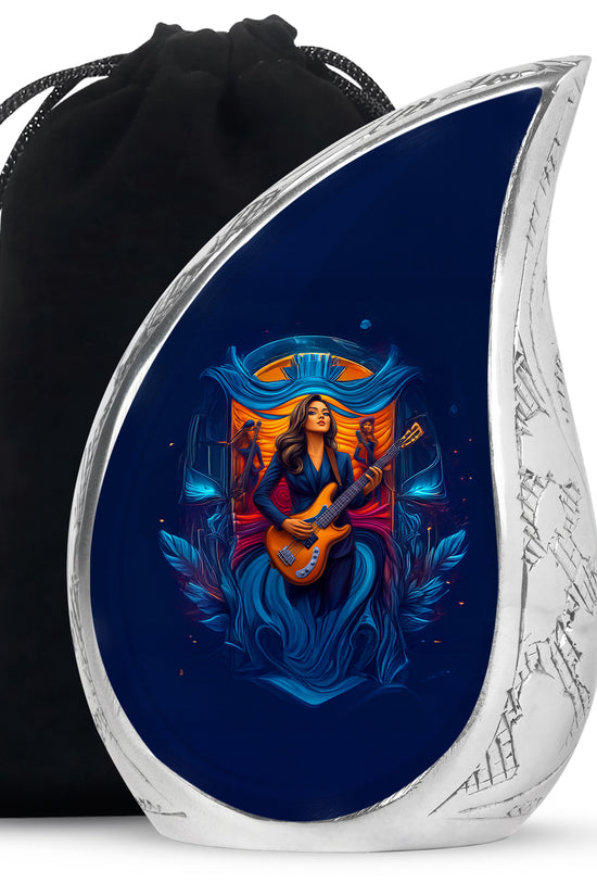 Artistic Guitar Burial Urn - Beautifully Crafted Funeral Urns For Women