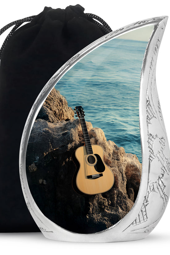 Music Guitar Cremation Urn -Beach Theme Urn For Ashes