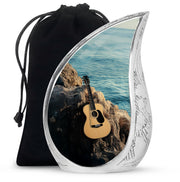 Music Guitar Cremation Urn -Beach Theme Urn For Ashes