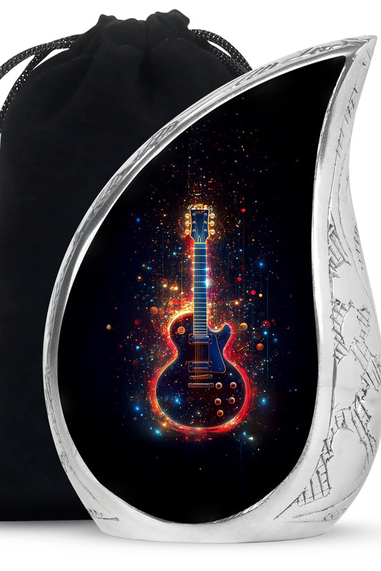 Heavenly Guitar Tribute Urn - Memories Urn For Adults