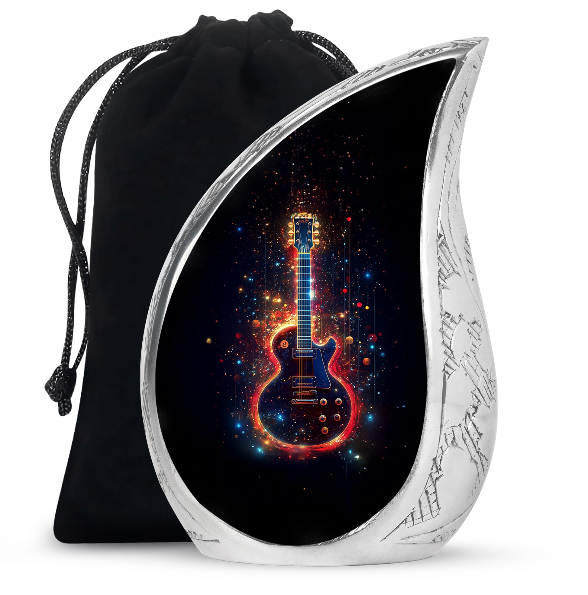 Heavenly Guitar Tribute Urn - Memories Urn For Adults