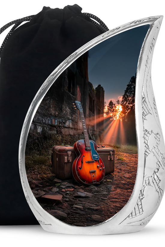 Guitar Memorial Urn - Musical Theme Cremation Urn For Adult Ashes