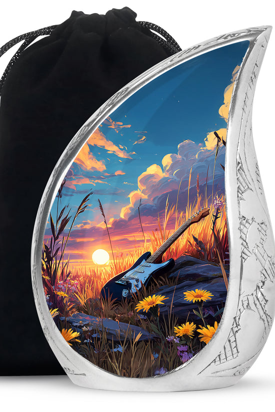 Peaceful Guitar Cremation Urn - Musical Tribute Urn For Loved Ones