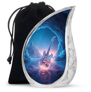 Crystal Guitar Memorial Urn - Music Theme Cremation Urn For Adult Ashes