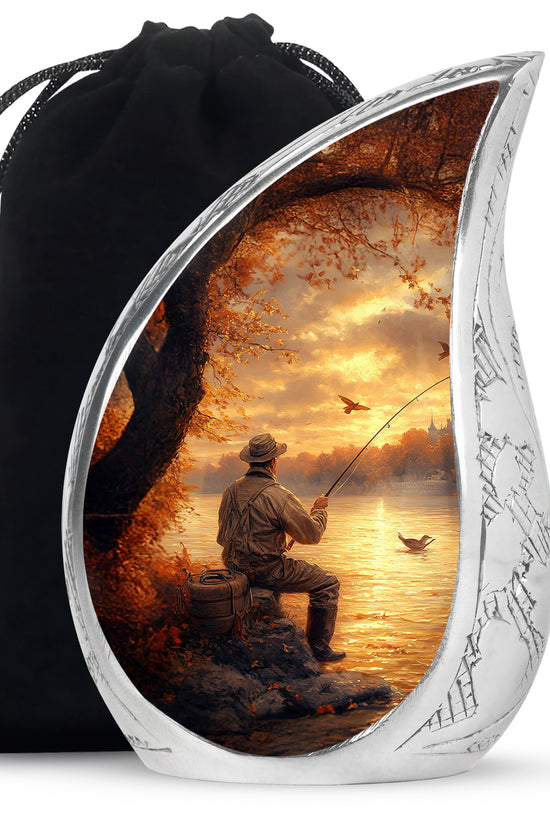 Father Cremation Urn - Fishing Themed Burial Urns For Father Ashes