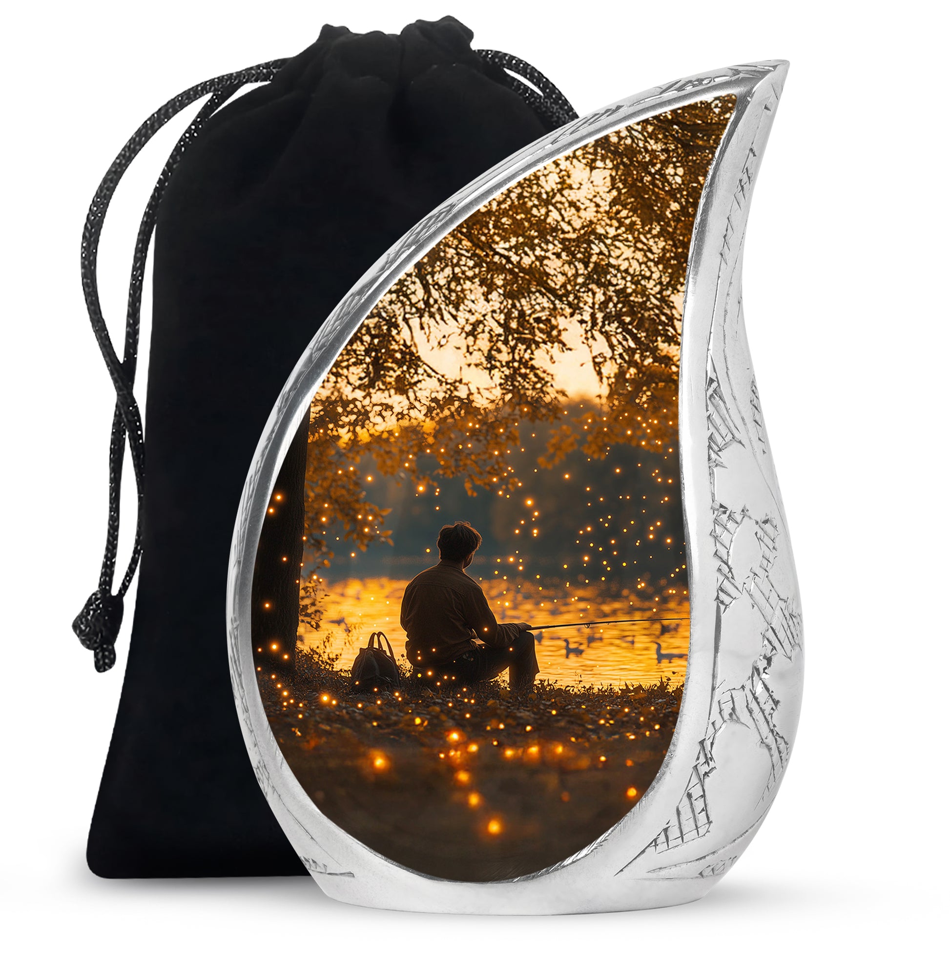 Fisherman Tribute Urn - Nature Cremation Urn For Adults