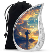 Fisherman Cremation Urn - Beautiful Sunrise Memorial Urns For Human Ashes