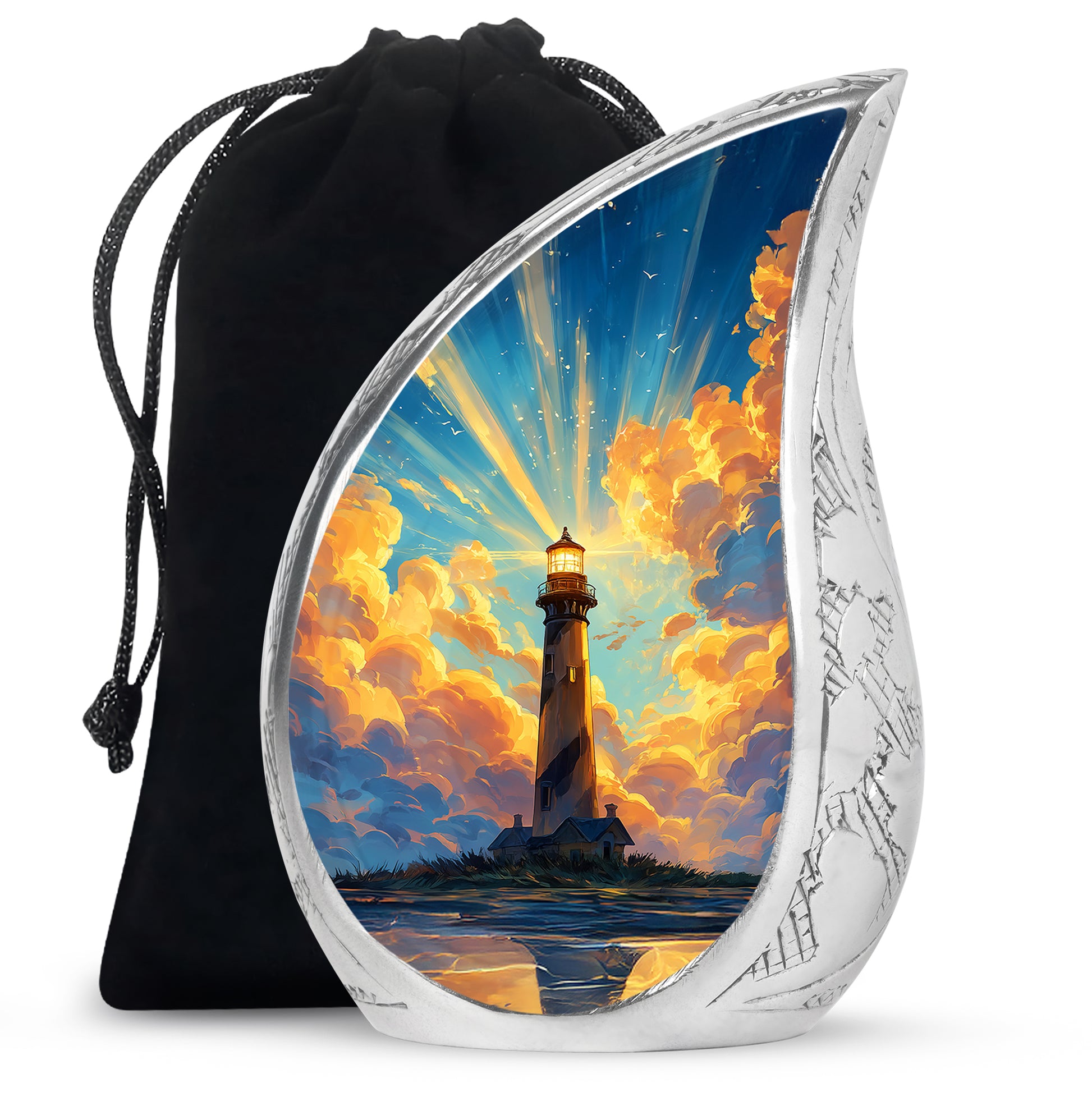 Divine Sky Lighthouse Urn - Premium Cremation Urn For Adult Male & Female