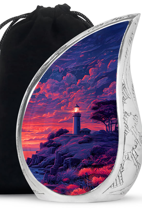 Beautiful Sunset Lighthouse Urn - Decorative Urns For Human Ashes