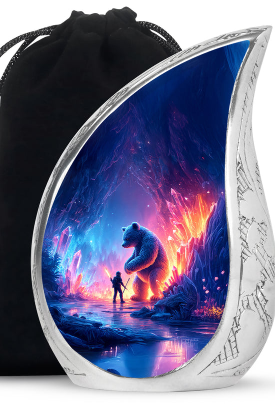 Cave Bear Cremation Urn - Protector Memorial Urn For Father & Mother