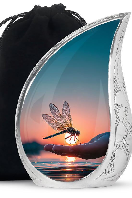 Nature Dragonfly Memorial Urn – Sunset Cremation Urn For Adult Ashes