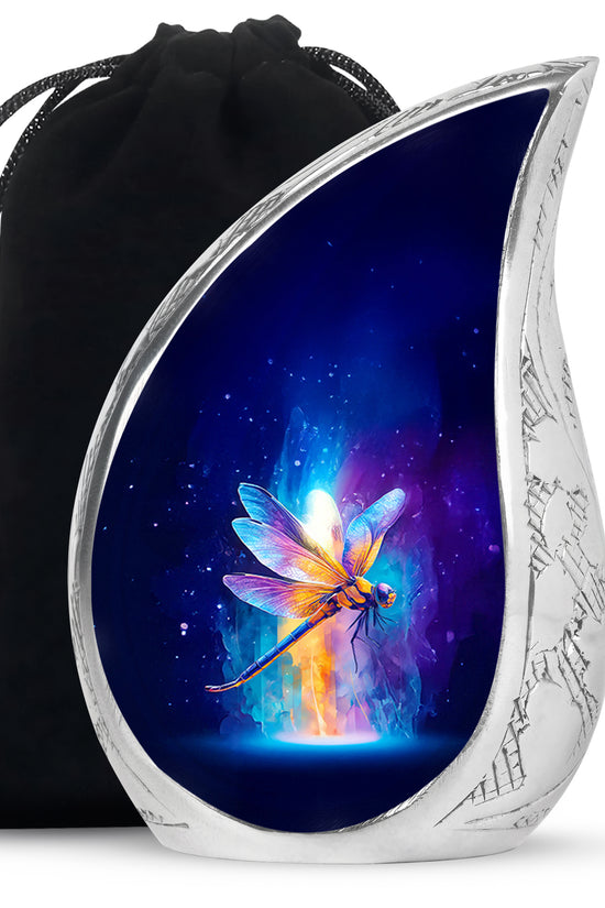 Dragonfly Cremation Urn - Colorful Light Memorial Urn For Human Ashes