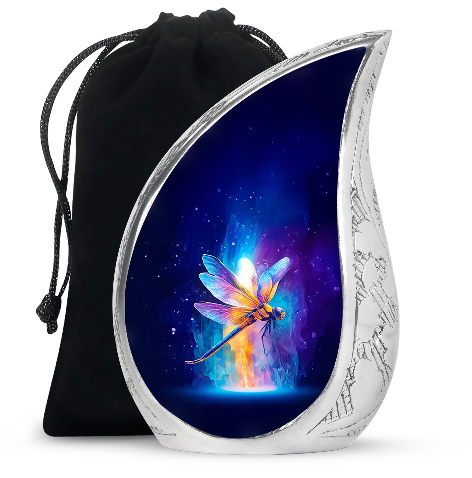 Dragonfly Cremation Urn - Colorful Light Memorial Urn For Human Ashes