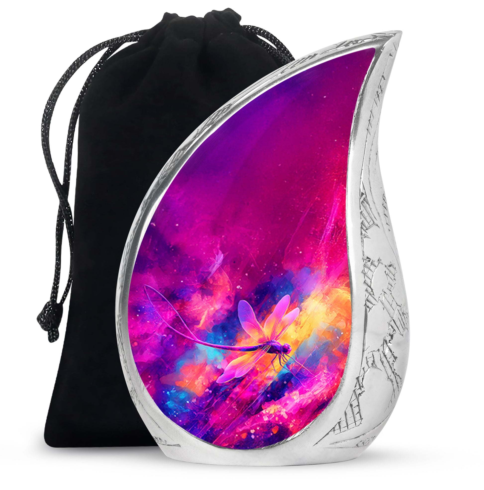 Elegant Dragonfly Cremation Urn - Colorful Memorial Urn For Adult Ashes