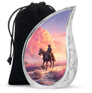 Cowboy Themed Funeral Urns - Beautiful Clowds Mountain Urns For Human Ashes