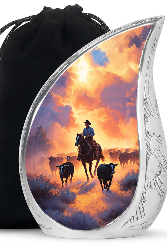 Cowboy Burial Urns For Ashes - Memorial Buria Urns For Pet Ashes