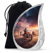 Motorcycle Riders Cremation Urn - Biker Memorial Urn For Loved Ones