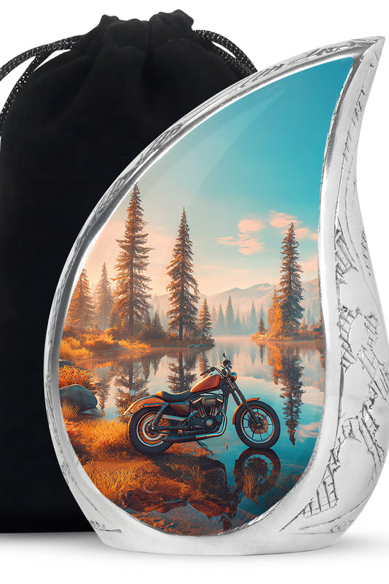 Scenic Forest Lake Cremation Urn - Memorial Urn For Loved Ones