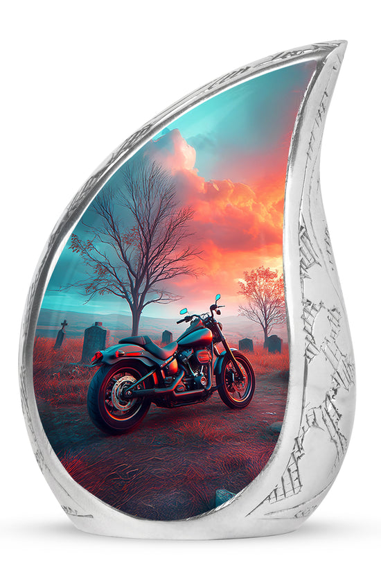 Regal Bike Memorial Cremation Urns - Teal 10-inch, 200 cu in - Karyliz