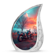 Regal Bike Memorial Cremation Urns - Teal 10-inch, 200 cu in - Karyliz