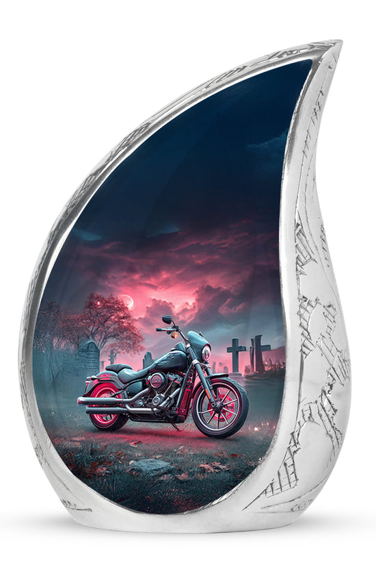 Personalized Eternal Bike Cremation Urns - Blue 10-inch, 200 cu in - Karyliz