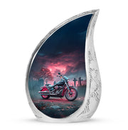 Personalized Eternal Bike Cremation Urns - Blue 10-inch, 200 cu in - Karyliz